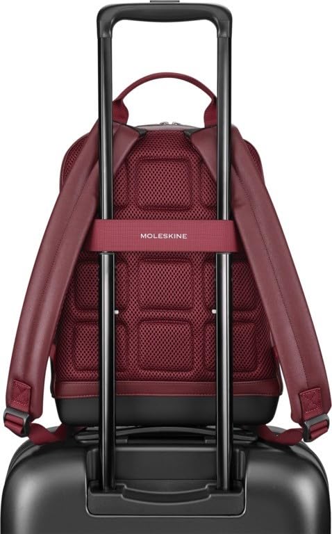 Moleskine Backpack 13-inch Laptop Compartment Business Backpack Classic Small Backpack New Model Men's ET24C2BKSF18 Raspberry Red ONE SIZE