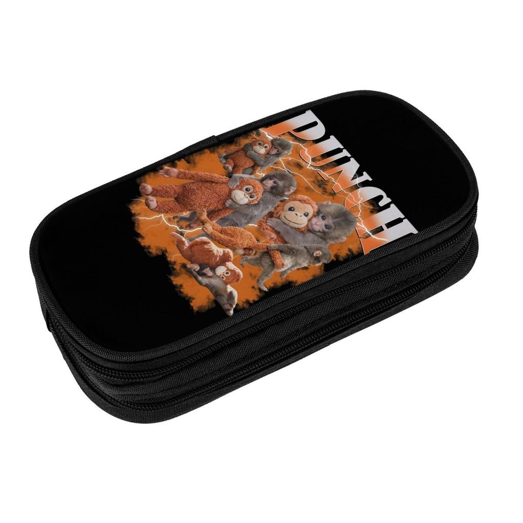 Baby Monkey Punch Vintage Pencil Case Fashion Pen Bag for Student Large Storage School Supplies Gifts Pencilcases
