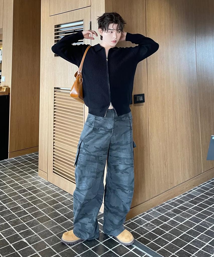 RESSAC Nomad Camo Parachute Cargo Pants Charcoal