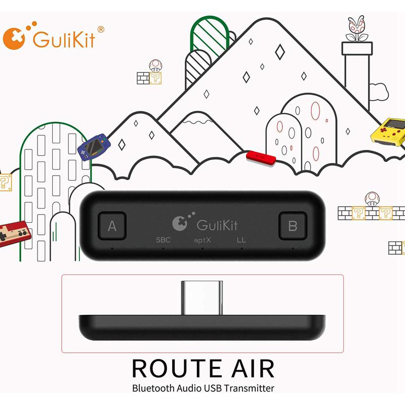 GuliKit NS07 Route Air Bluetooth беспроводной аудиоадаптер или передатчик Type-C для Nintendo Switch