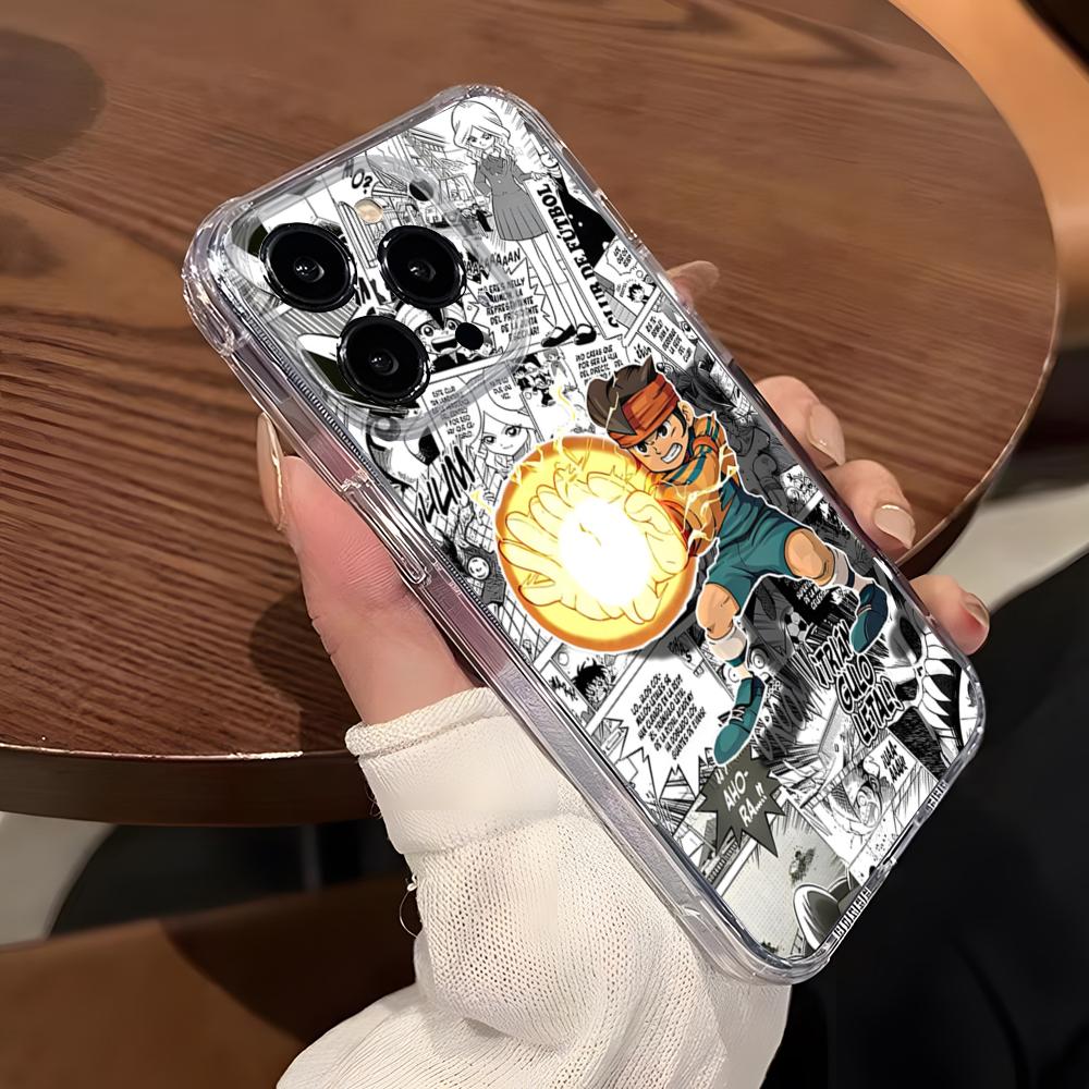 Inazuma Eleven Hot Anime Phone Case For IPhone 17 Pro Max 16 15 14 Pro Max 13 11 Xs Xr 8 7Plus Transparent Cover