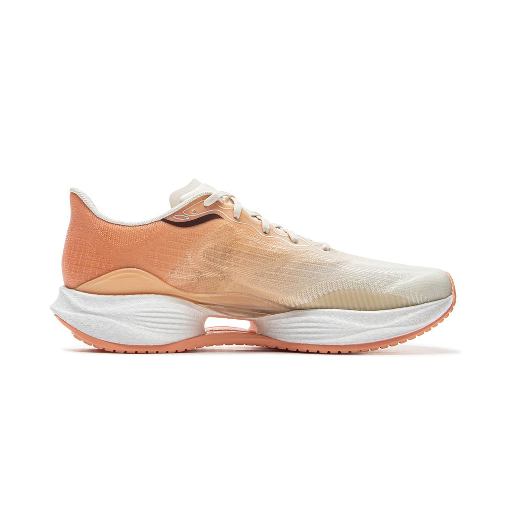 Li Ning Super Light 22 Амортизирующие Дышащие Низкие Кроссовки для Спринта и Бега Женские Бело-Оранжевые ARBV002-40