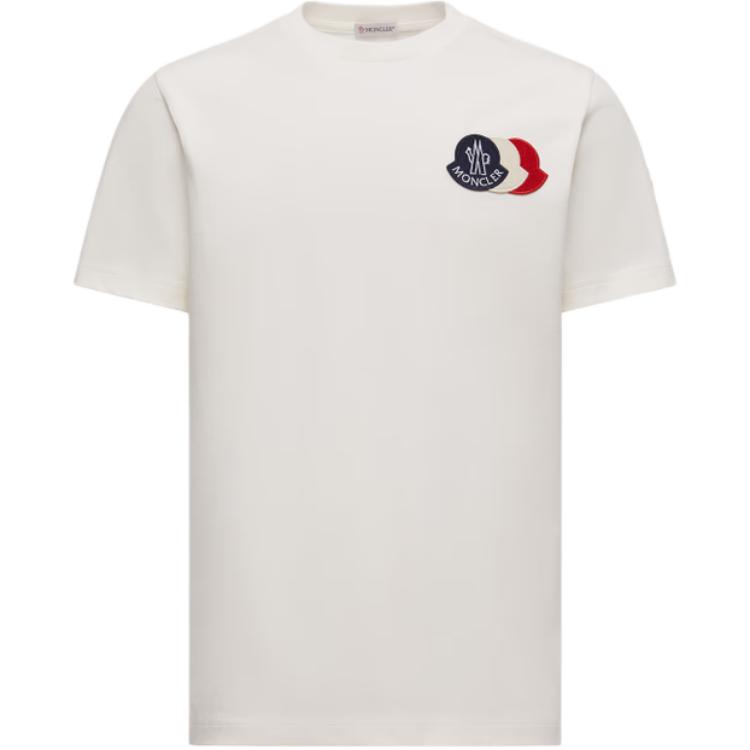 Moncler Embroidered Logo Short Sleeve T-Shirt Men Tops K2-091-8C00056-89AUG-034