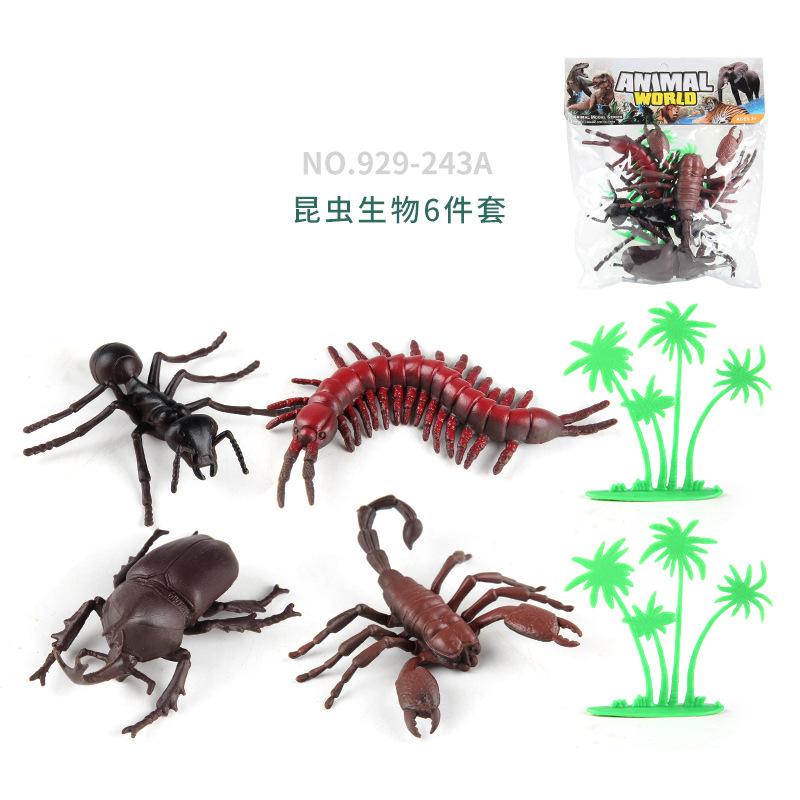 929 Игрушки-модели животных, насекомые, птица, лес, море, динозавры, серия животных, набор тематических украшений
