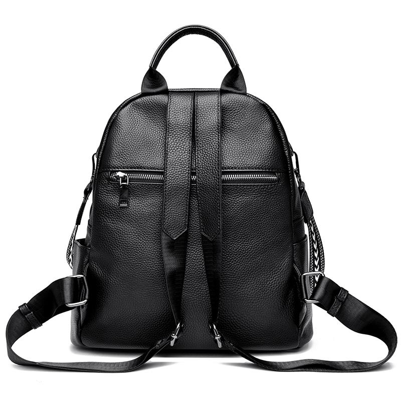 Luxury Solid Cowhide Bags For Women 2023 New Designer High Quality Genuine Leather Backpacks Women School Bags For Teenage Girls