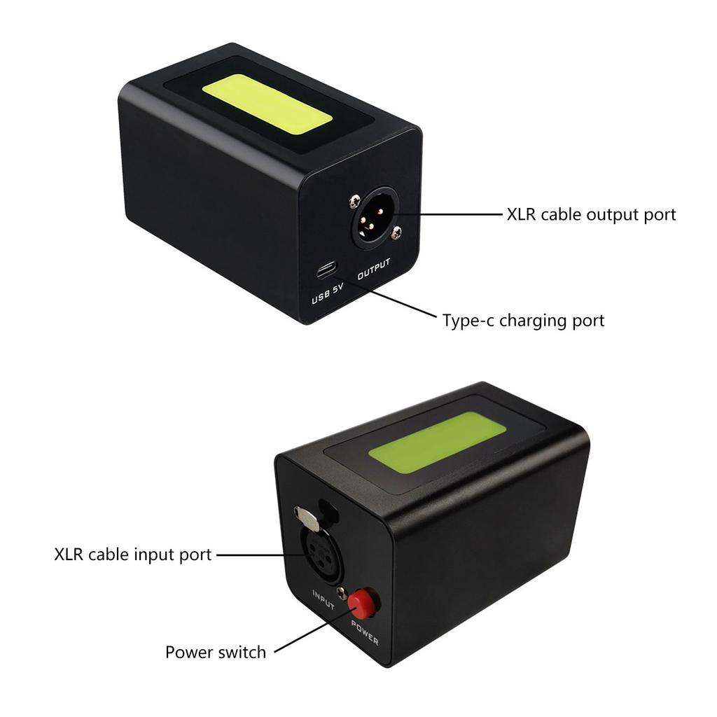 AntiNoise 48VPhantoms Power Supplies Stable Conversion Stable Transmission Low Noise Powers Source for Interviews