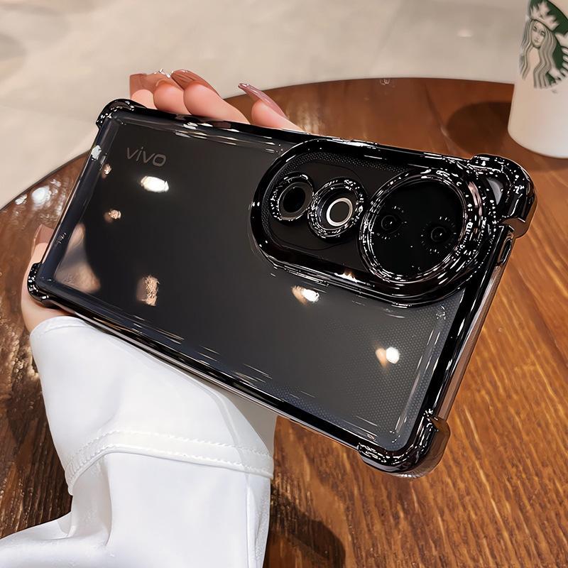 Подходит для Vivox200P Чехол для мобильного телефона с подушкой безопасности Четырехугольный противоударный Гальваническое покрытие Прозрачный S19pro Полностью закрывающий Чехол для защиты X100S