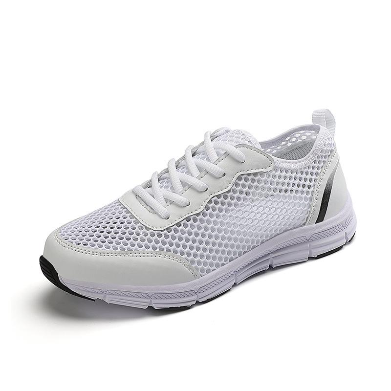 Spring New Comfortable and Lightweight Casual Sports Shoes Flat Bottom Non-slip Breathable Fashion Casual Versatile Hollow