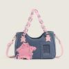 Hot Girl's Small Food Intake Mediocre Handbag One-shoulder Crossbody Bag Women's Trendy Denim Pain Bag Japanese Girl Underarm Bag