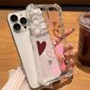 Милый чехол для телефона с прозрачным сердечком любви для iPhone 17 Pro Max 11 12 13 14 Plus 15 16 Pro 17 Air X XR XS Силиконовый прозрачный чехол
