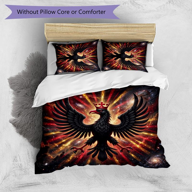 Belgium Football Printed Bedding 3 Piece Set Cozy Breathable Bed Cover Set as Housewarming Holiday Gift
