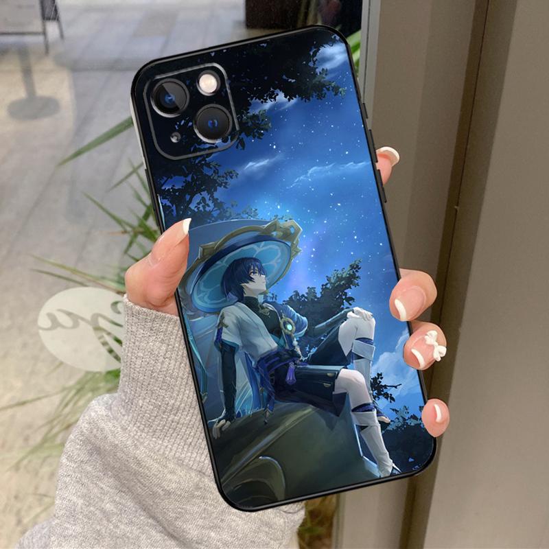 Чехол Genshin Impact Странник Для iPhone 17 Pro Max 15 14 13 12 11 16 Pro Max Plus 12 13 Mini 16e 17 Air Задняя крышка