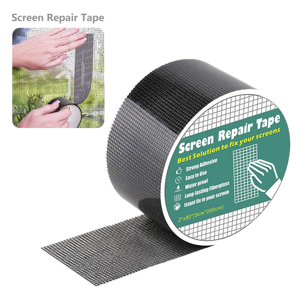 Window Mosquito Net Repair Tape Waterproof Self Adhesive Window Screen Repair Patch Strong Anti-Insect Mesh Broken Holes Repair