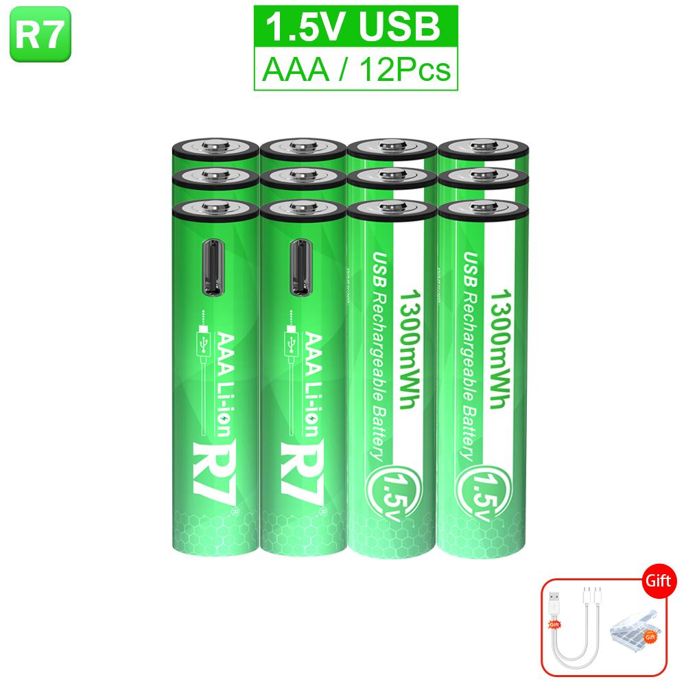 1,5 В AAA литий-ионная аккумуляторная батарея AAA 3A USB зарядка литиевых батарей с USB-кабелем для пульта дистанционного управления мышками-игрушками