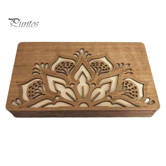 Органайзер для хранения бусин, деревянный ящик для хранения с крышкой, многоярусный лоток для сортировки бусин, органайзер для принадлежностей для работы с бисером для любителей рукоделия