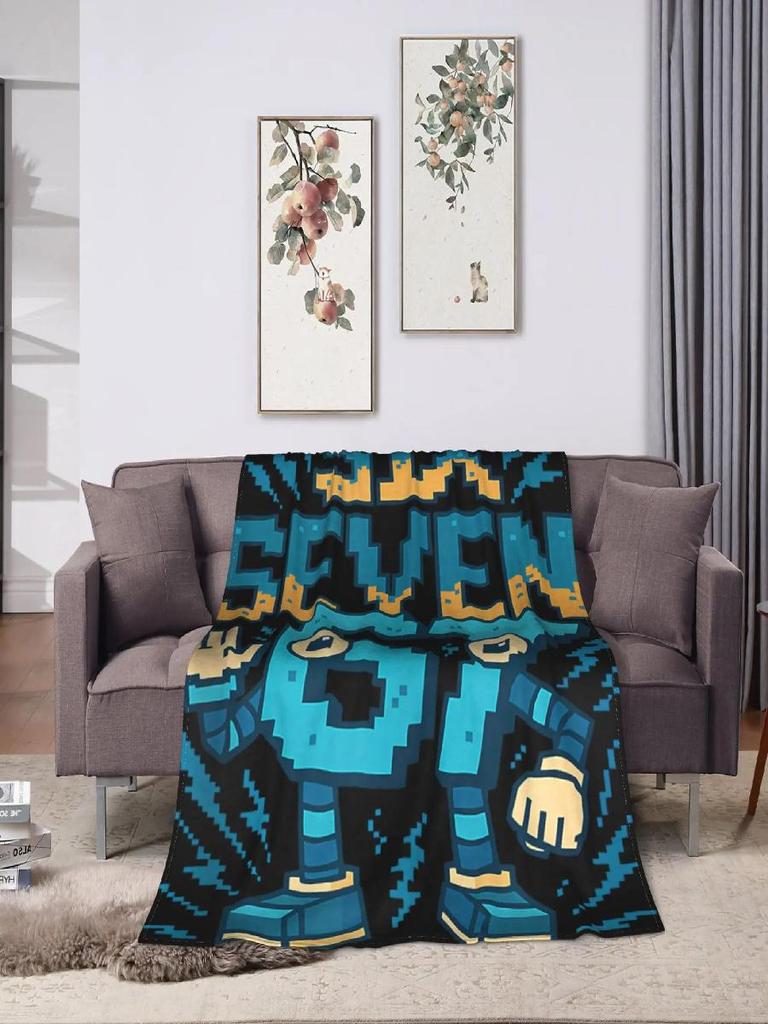 Funny Meme Six Seven Italian Brainrot Flannel Blanket Winter Soft Throw for Students Couch Bed Print Bedspread
