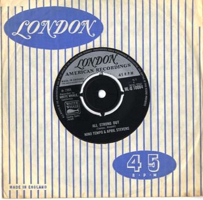 7-дюймовая пластинка NINO TEMPO APRIL STEVENS All Strung Out HLU10084 London Records 1966 UK Поп Б/у