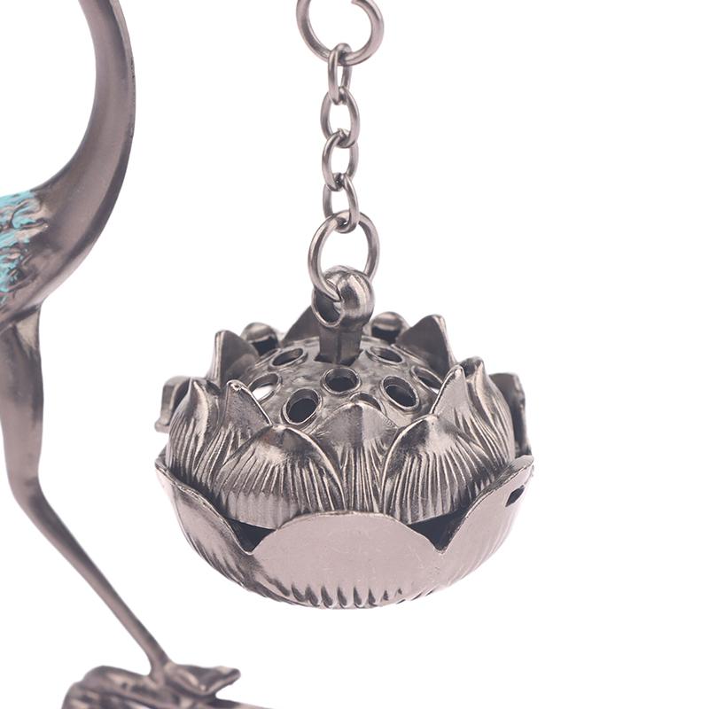 Подставка для курильницы в форме журавля Лотос, курильница для курильницы из античного сплава Лотос, подвесная печь для чайной церемонии, ремесло, украшение для дома