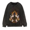 Vintage Washed Dragon Ball Anime Hoodie-Free Crewneck Sweatshirt Teens Men Streetwear Casual Long Sleeve Cotton