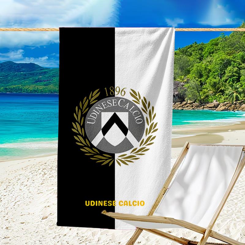 Udinese Calcio Crest Beach Towel - Soft, Absorbent Microfiber, Lightweight, Ideal for The Beach, Parties, Travel, Camping fan gifts
