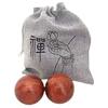 Set of 2 Wooden Exercise Balls, 5cm Diameter, Made from Solid Rosewood from Vietnam, Zen Style, Comes In a Drawstring Bag
