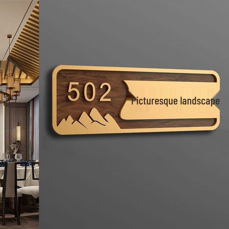 Elegant Chinese Style Hotel and Teahouse Signage for Private Rooms and Club