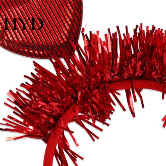 Feather Cat Ears Headband Valentines Day for Women Glitter Love Heart Hair Accessory Valentine's Wedding Birthday Party Supplies Red Valentine