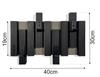 Black Lamele Mini 40cm Wall Clothes Hanger