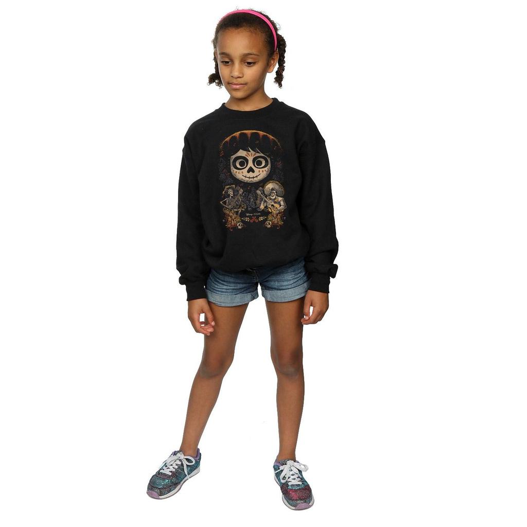 Disney Girls Coco Miguel Face Poster Sweatshirt