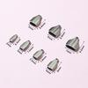 Stainless Steel Edge-Clad Tongue Clamp Component Flat Clamp Welding Buckle Necklace Bracelet Handmade Versatile Jewelry Findings