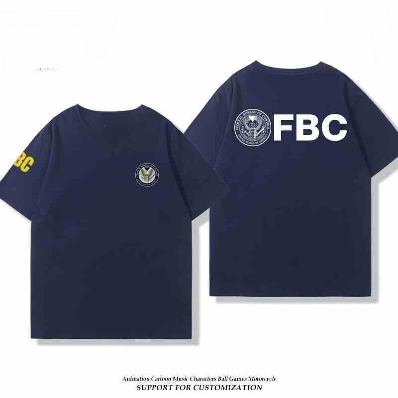 2026 Федеральное Бюро Контроля FBC Паранормальная Организация Унисекс и Женская Футболка с Коротким Рукавом Летняя Универсальная Хлопковая Майка