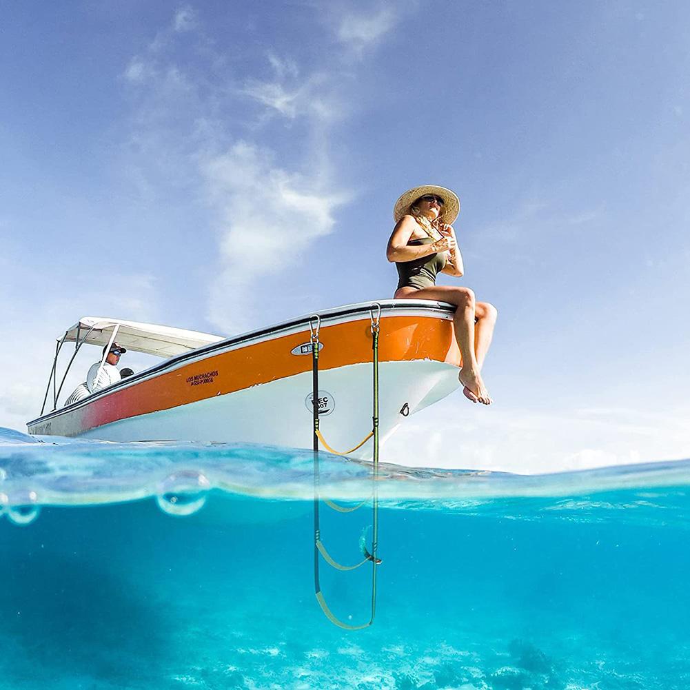 Boat Rope Ladder With Hook Portable Folding Soft Boarding Ladders For Inflatable Boat Kayak Motorboat