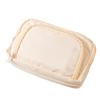 Stylish Large Capacity Ins Student Pencil Case Simple Front Open Window Makeup Bag
