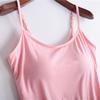 Регулируемые бретели без рукавов, однотонный бюстгальтер из модала, жилет, женский повседневный бюстгальтер на бретелях с мягкой подкладкой, топ на бретелях