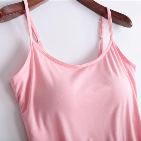 Регулируемые бретели без рукавов, однотонный бюстгальтер из модала, жилет, женский повседневный бюстгальтер на бретелях с мягкой подкладкой, топ на бретелях