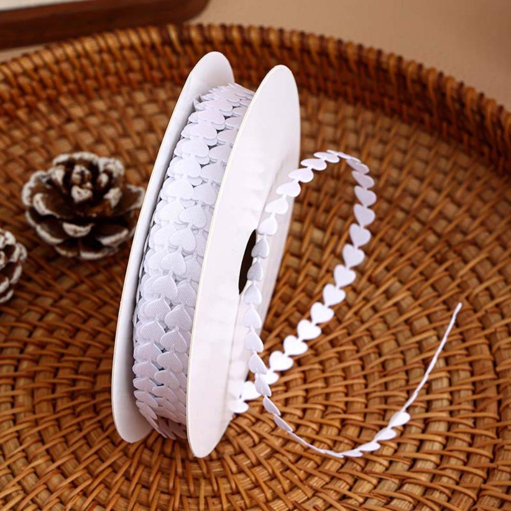 DIY 20 ярдов/рулон Плетеная лента с персиковым сердцем 8 мм Многоцелевая лента для упаковки подарков Из полиэстера Ленты для бантов Аксессуар для рукоделия