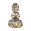 Винтажный латунный настольный орнамент "Принц" Бронзовая скульптура Статуя Шакьямуни Портативный карманный Будда Антикварная Копия
