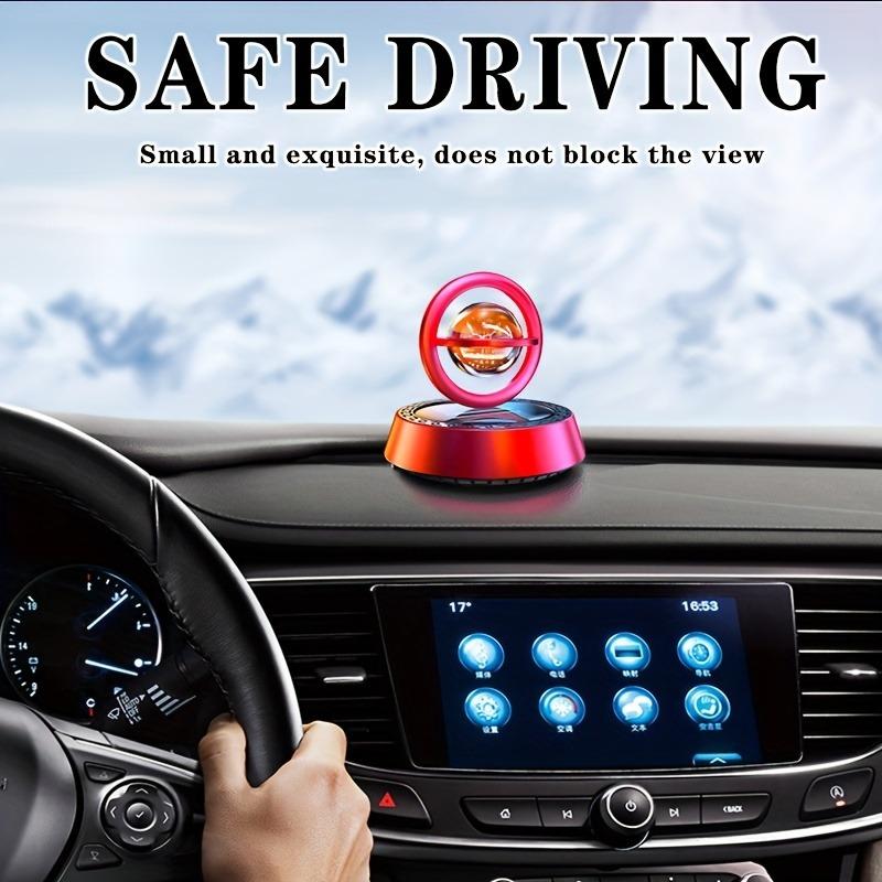 Вращающийся автомобильный освежитель воздуха на солнечной батарее с натуральным древесным ароматизатором - не требует зарядки