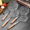Нержавеющая сталь Spiders сито шумовка термостойкая ложка с деревянной ручкой для жарки и приготовления пищи кухонные принадлежности