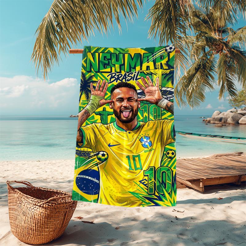 1pc Music Sports Fusion Microfiber Quick Dry Beach Towel Absorbent Soft Oversized Sand Free Towel for Travel Pool Gym Swimming Yoga 20a129