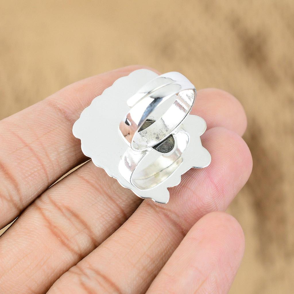 Memorial Day Sale Natural Black Rutile New Multi Stone Ring Jewelry 925 Silver