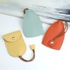 PU Leather Pull Out Keychain Pouch Waterproof Solid Color PU Key Wallets Key Holder Case Car Key Case Accessories