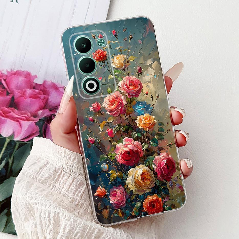 For Oppo A5 5G 2025 Case CPH2735 Luxury Fashion Painted Cover Soft Slim Phone Case For Oppo A5 Pro CPH2695 OppoA5 A5Pro 5G Shell