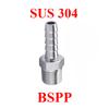 1/8" 1/4" 3/8" 1/2" 3/4" BSP NPT Наружная Внутренняя Резьба к 4 5 6 8 10 12 14 16 19 25 мм Штуцер для Шланга Соединитель из Нержавеющей Стали 304