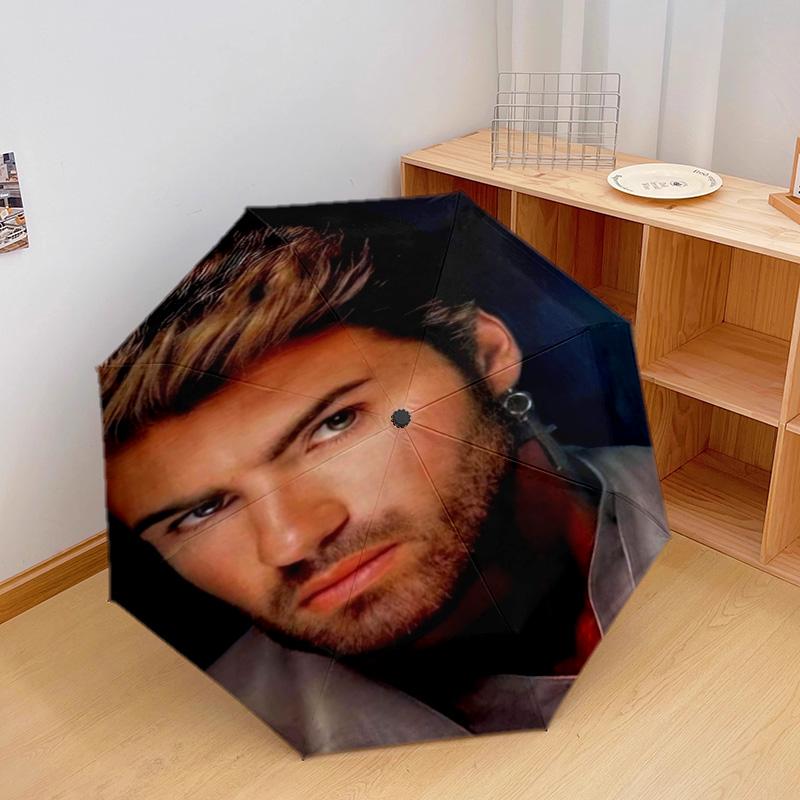 Автоматический зонт George Michael - Подходит для путешествий, улицы, портативный зонт, подарок на день рождения, повседневные принадлежности
