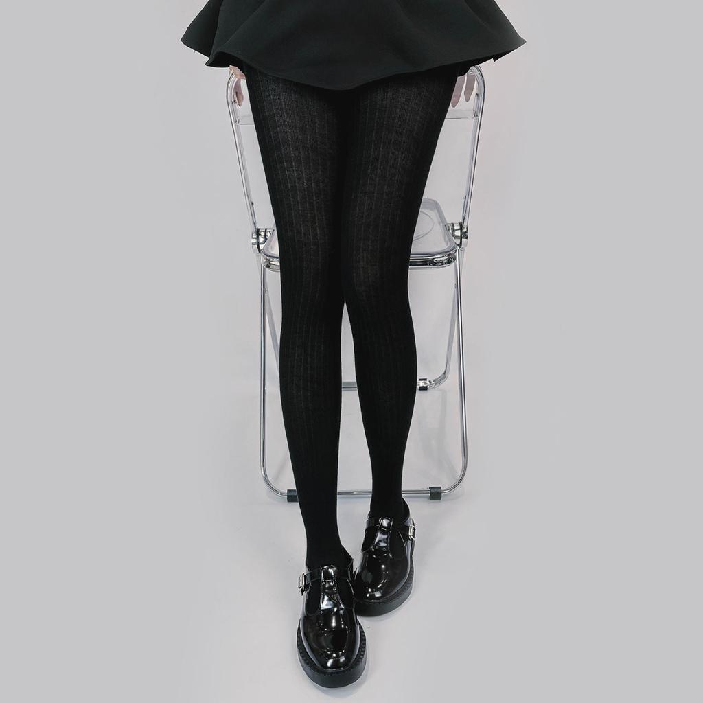 Тонкие леггинсы Miu Ballet-Style серого цвета в полоску для похудения на весну/осень