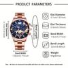 Men's Watch with Stainless Steel Band Calendar Function Luminous Hands Sport Design Wristwatch
