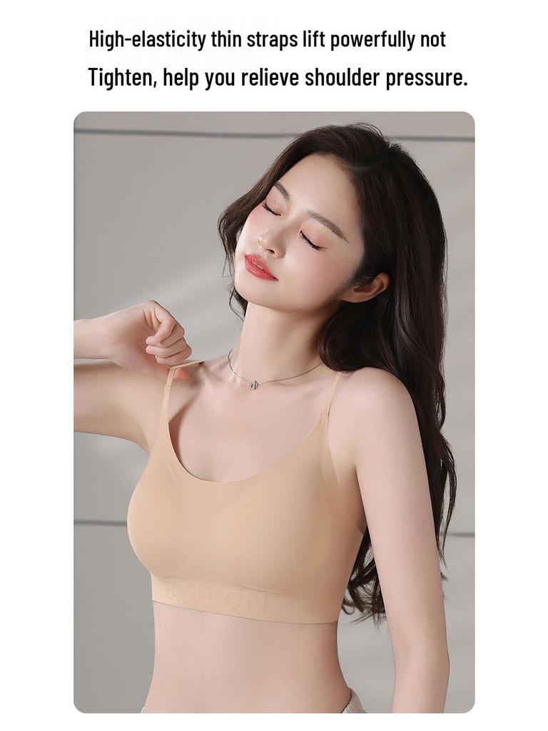 Бесследный Невидимый Гелевый Бюстгальтер: Удобный подъем, Летние тонкие бретели, Красивая спина, Фиксированная чашка, Женское нижнее белье.