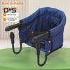 Baby Dining Table Chair Foldable Waterproof Oxford Cloth 5-Point Safety Belt Adjustable Fixing System Portable Table Dining Chair