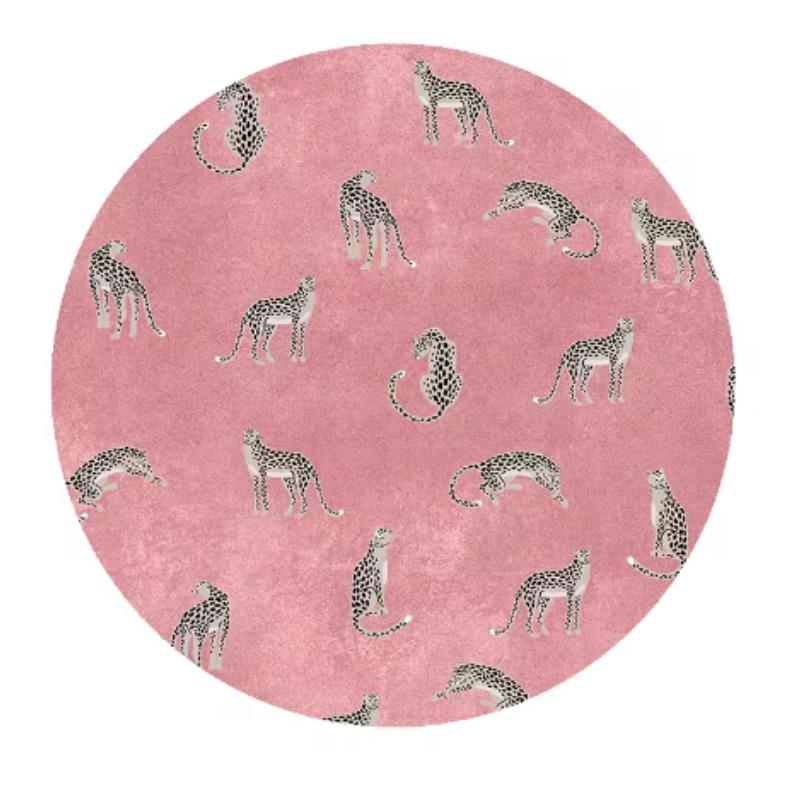 Round Carpet Leopard Tiger Pattern Bedroom Living Room Non Slip Mat Home Wear Resistant and Stainproof Rug Home Decoration